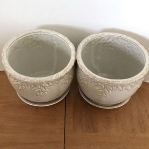 My two decorated planters collection